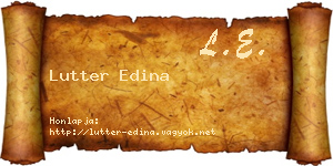 Lutter Edina névjegykártya