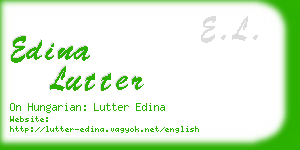 edina lutter business card